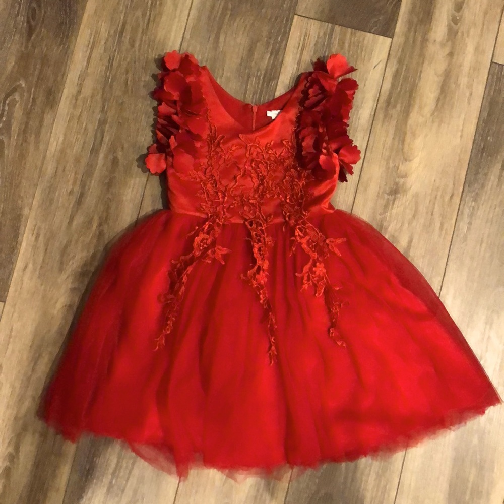 Red Satin Party Dress
